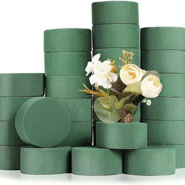 14 st runda blomsterskumblock grönt skum för