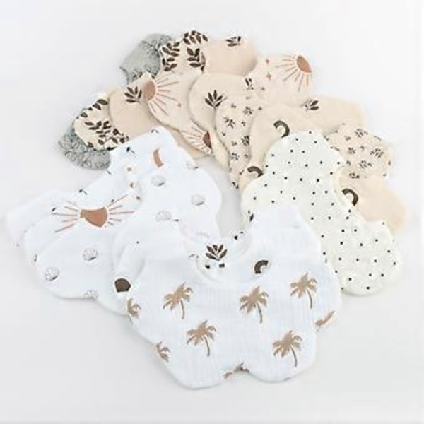Stilfulla Bandana Scarfs Haklappar för Bebisar Mjuka och Bekväma Dregelhanddukar Sött Tryck Nyfödd Rapdukar Duschgåva 03A2 03A2