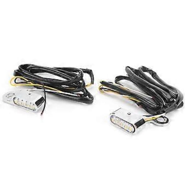 2st DC12V Blinkers Motorcykel LED Indikatorlampa Passar XL 48 72 1200 883 2004-2020 Krompläterad Silver