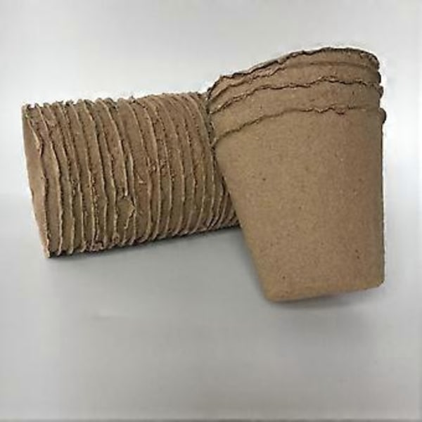 10 stk. 6x6CM Blomst Torvpotter Startersett Biologisk Nedbrytbare Miljøvennlige Plantepotter Planter for Hagearbeid
