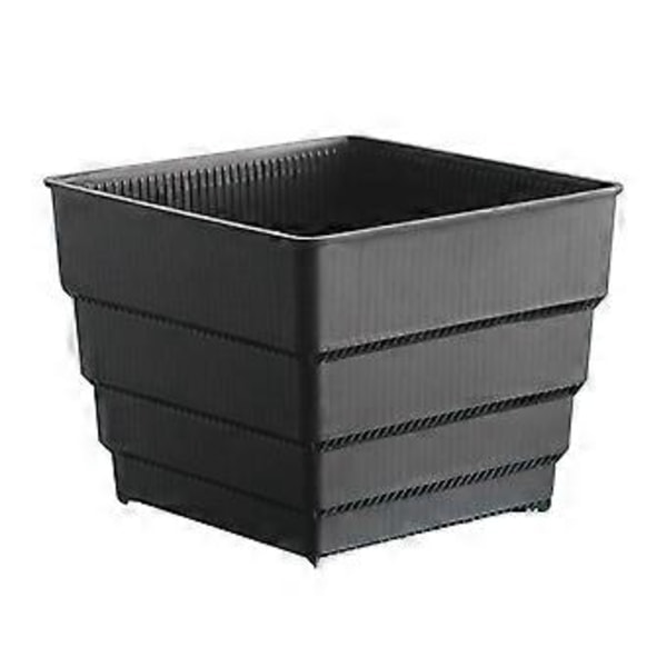 10 st Rotkontroll Sukulent Blomkrukor Plast Små Fyrkantiga Trädgårdsarbete Andningsbara för Dekoration Hem Kontorsmaterial Black 2XL