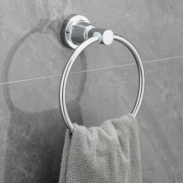 Seinälle kiinnitettävä pyyheteline, metalli seinälle kiinnitettävä pyyherengas, kylpyhuoneeseen ja keittiöön