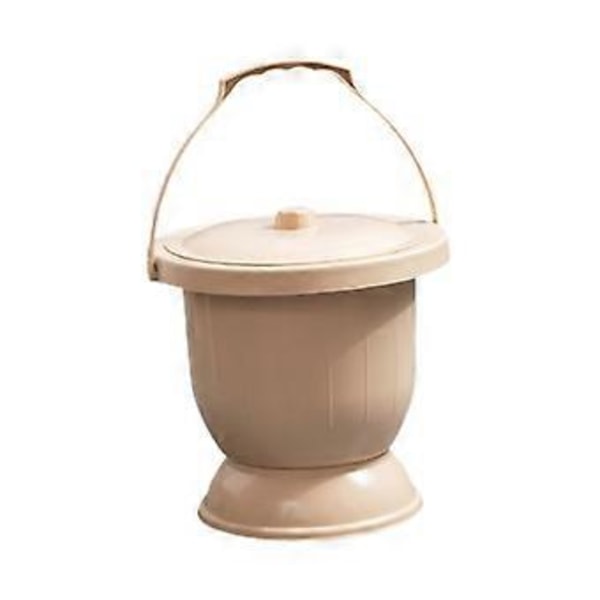 Kammarpotta Spottkopp med Lock Förtjockad Urinflaska Natturinal Bärbar Spottkopp Urinal Potta för Camping Barn Vuxna (Khaki L) Khaki L