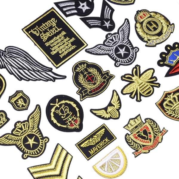 23 stk. Guldtråd Krone Badges Børnebroderede Patch Sy På/Jern