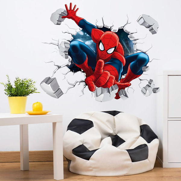 45*60cm Spiderman Väggdekaler DIY Avtagbara Spiderman Barn