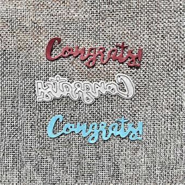 Tillykke med dimissionen Metal Skærestencils DIY Håndværk Kulstofstål Prægningsskabelon Stencil Scrapbooking til kort QB3390 Graduation Le