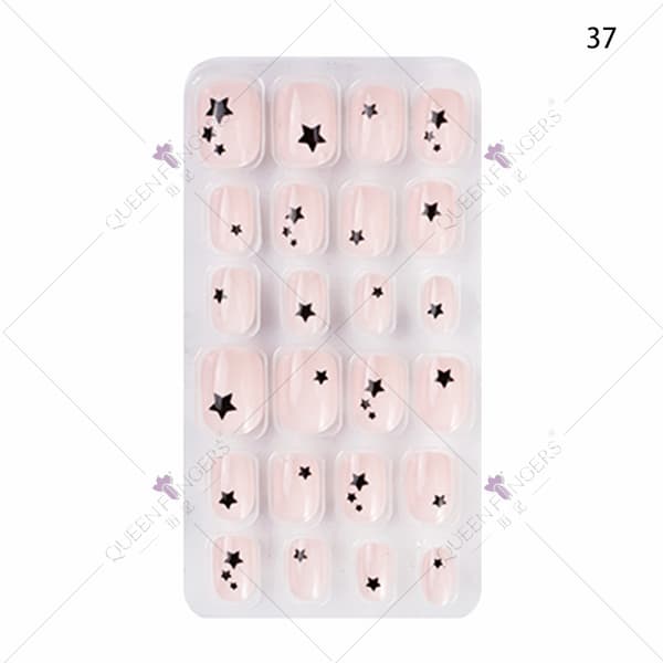 24 Lomme Bærbare Neglepuder, Neglekunst Patch Stil 37