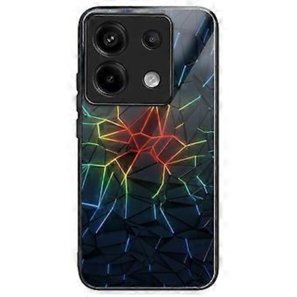 Xiaomi Redmi Note 13 Pro 5G/Poco X6 5G Kuori Karkaistu Lasi+TPU Kuvioitu Takapuhelinkuori Style N