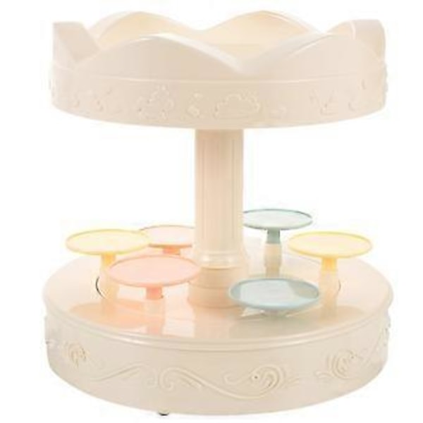 Roterende Karrusel Cupcake Holder Autorotation Cupcake Stativ til Bageri Fest
