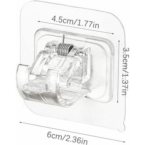 Gardinstangsholder, selvklebende gardinstangskroker, 4 stk. Tra