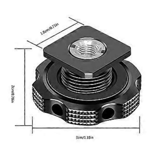 Kamerafästesskruv 1/4 tum Stativskruv Adapter Konverterare Gängskruv Adapter Kamera Blixtskofäste Adapter