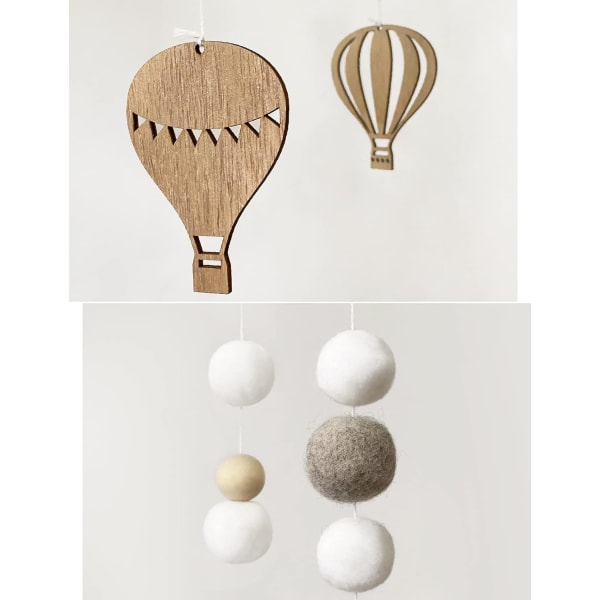 Baby Crib Mobiles Träpärlor för Barn Pojkar Flickor Spädbarn