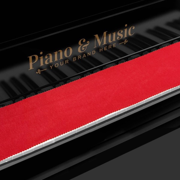 Pianoklaviaturduk, röd klaviaturduk, cover , sid