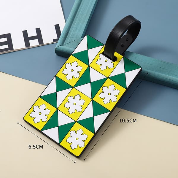 10,5*6,5 cm, 2 stk. silikon bagasjelapper, bagasjelapper koffert Tr