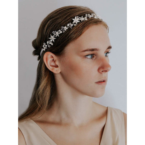 Rhinestone Bryllup Hodebånd Hodebånd, Sølv Hår Vine Hodeplagg
