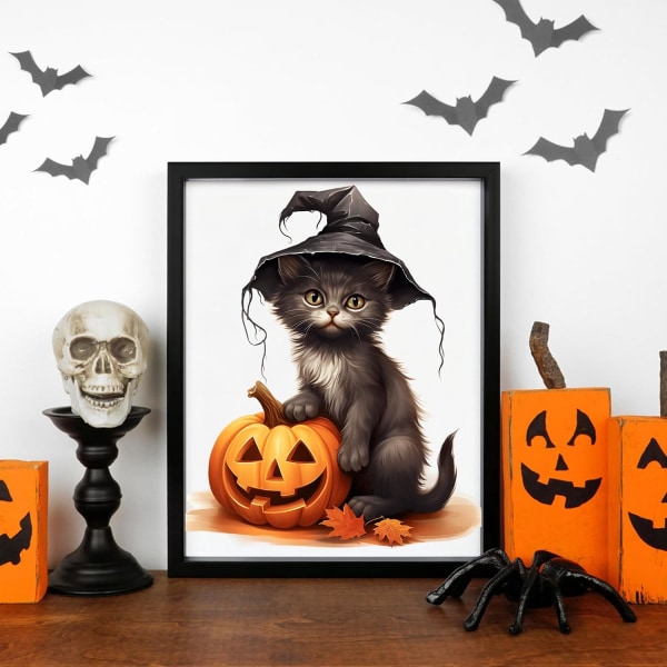 30*40CM Gresskar Katt Diamantmalerisett for Voksne Barn, 5D DIY