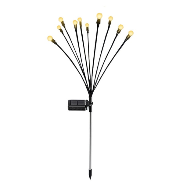 2-pack Solcellslykta Eldfluga Utomhus, Solcellsdriven Led Eldfluga Plugglampa