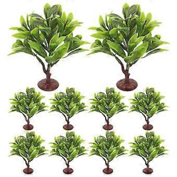 10 stk. Miniature Planter Jernbanemodel Planter Rekvisitter Simulerede Planter Mikro Plantemodeller