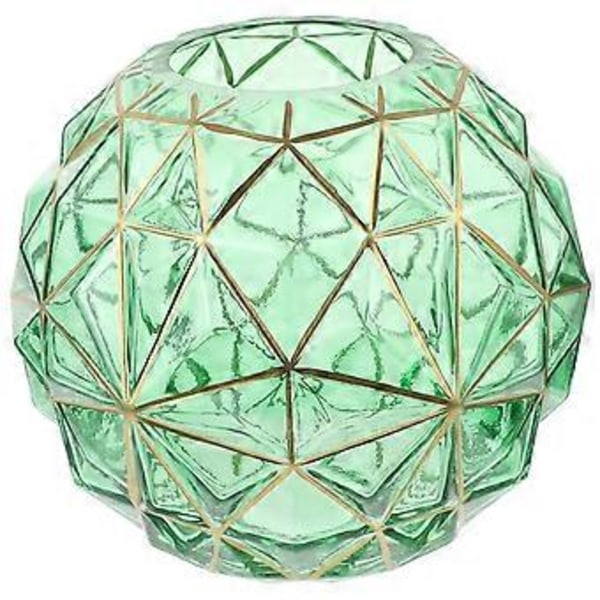 1 stk. Glassblomstervase Stue Blomsterholder Glass Blomsterbeholder (Grønn)