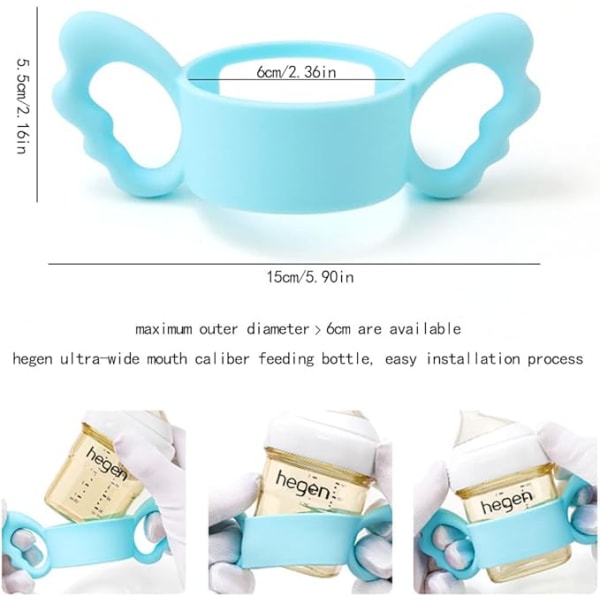 Silikon Babyflaska Handtag, 4 Stycken Lättgrepp Babyflaska Håll