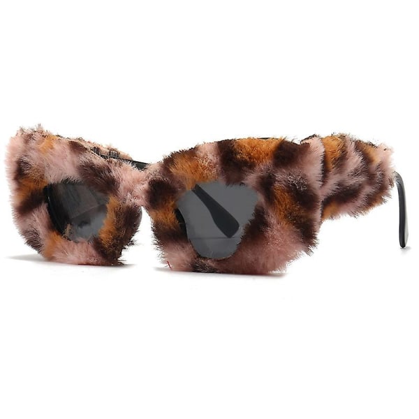 Cat Eye Mode Solbriller Til Kvinder Mænd Y2k Plys Klub Festartikler Maskerade Dekorative Briller.E.