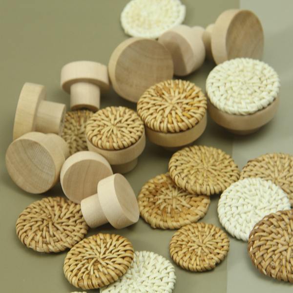 12-pack Bohemia-stil Runda Rattan-knoppar Handgjorda Med