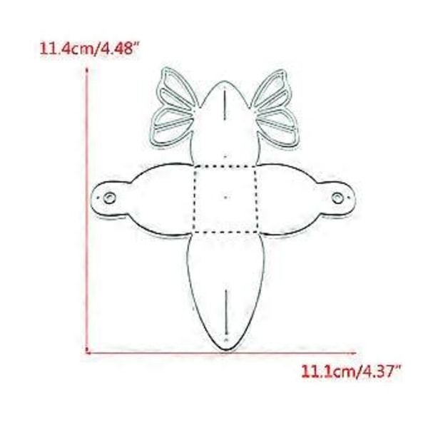 Godispresentförpackning Stansar Fjärilslåda Metallskärande Dies DIY Prägling Scrapbooking Album-Fotoramstillverkning Dekorationer