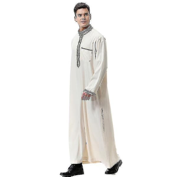 Herre Islamisk S Robe Dubai Arabisk Thobe Kaftan Tøj..