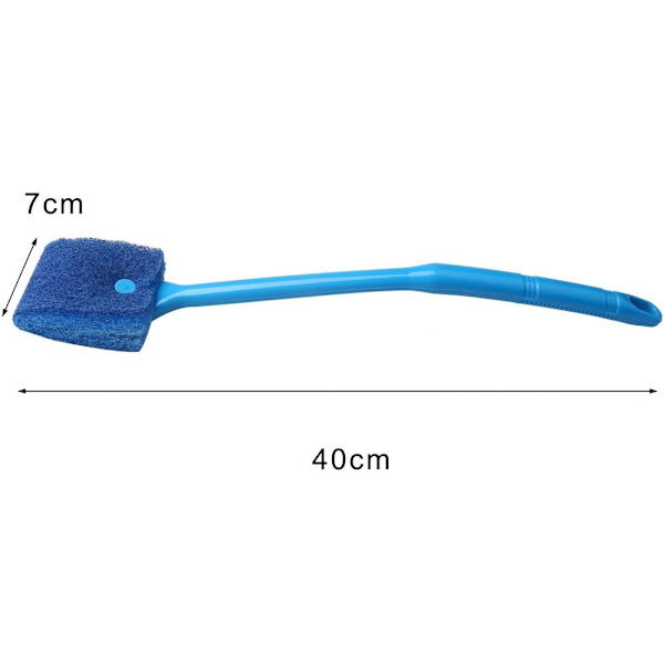 Blå-1 stk. Svampe Fisketank Rengøringsbørste 40CM Dobbeltsidet Fisk
