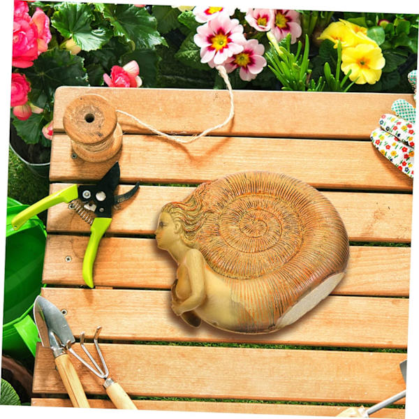 Sjöjungfru Ornament Fairy Dekorationer Gräsmatta Statyer Bil Ornament Naut