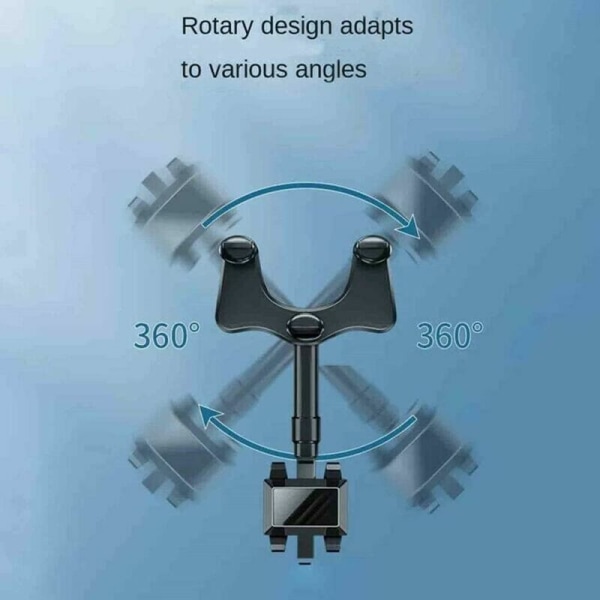 Roterbar og sammenleggbar biltelefonholder, biltelefonholder bakspeiltelefonholder, 360 graders roterende telefonholder, bilbakspeiltelefonholder