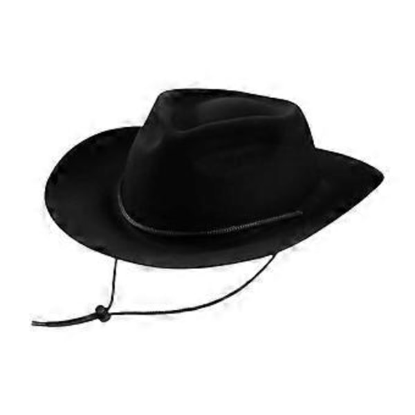 Cowboyhatt för barn, solskyddshatt för fiske, scenframträdanden, camping (Svart) Black