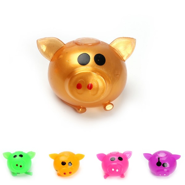 8 stk Stressballer Splat Pig Jello Pigs Squeeze Fruits Ball Antis