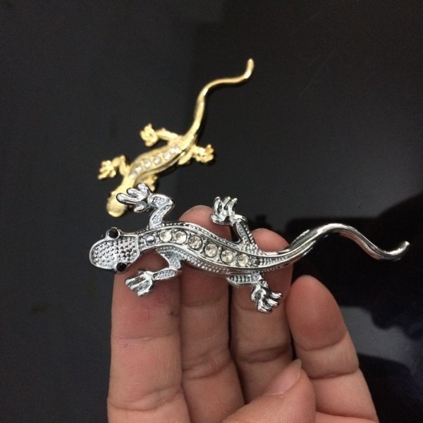 Sæt med 2 stk. Metal Gecko Dekal 3D Bilsticker Dyre Bilsticker (8