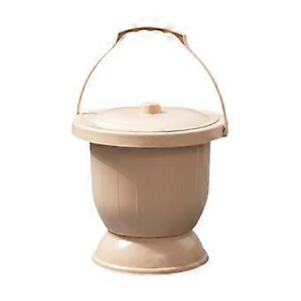 Kammarpotta Spottkopp med Lock Förtjockad Urinflaska Natturinal Bärbar Spottkopp Urinal Potta för Camping Barn Vuxna (Khaki L) Khaki L