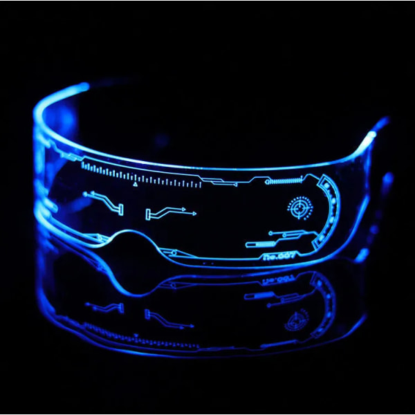 Dhrs jule-LED-glødebryller - cyberpunk LED-visirbriller - futuristiske elekt
