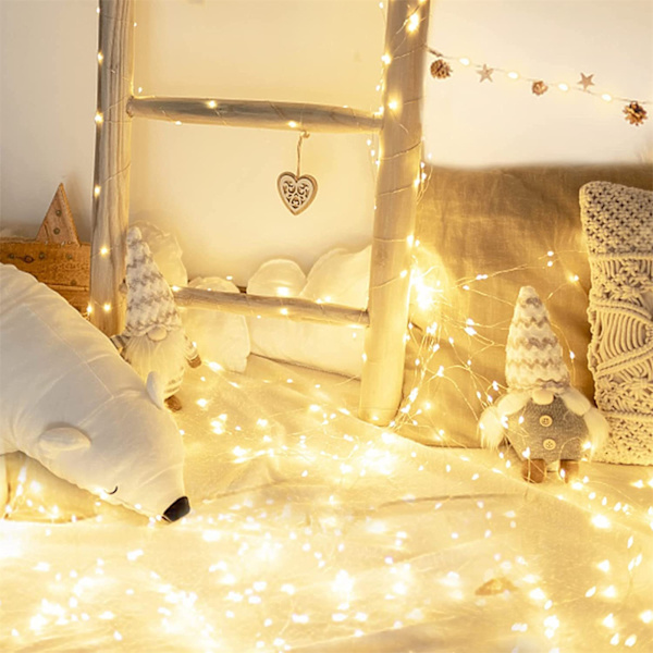 20m 200 Led-valosarja, 8 tilaa vedenpitävä Usb-keijuvalot