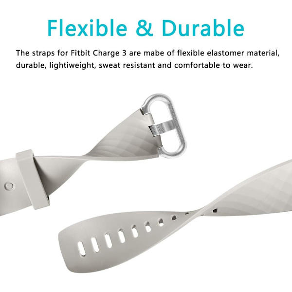 2 kpl:n vaihtorannekkeet yhteensopivat Fitbit Charge 3/Fitbit C:n kanssa