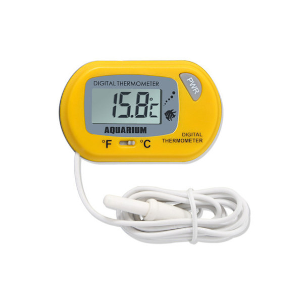 Digitalt LCD-akvarie termometer med sugekopper og vandtæt
