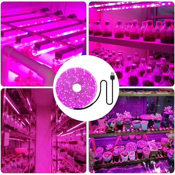 USB växt växa LED-ljus, vattentät fullspektrum växer lampa 5