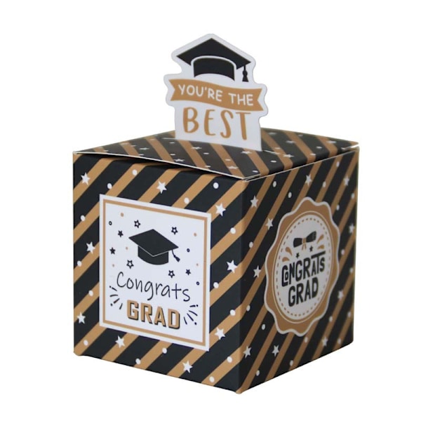 50 stk. Godteribokser for Graduation, Søtsaker, Gaveesker, Graduation Party Favors, Treats Boxes Yellow