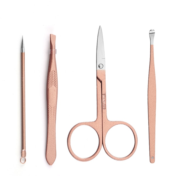 Manikyr Pedikyr Kit, 7 st Professionell Nagelklippare Set Rostfritt Stål Nagelbandsskärare