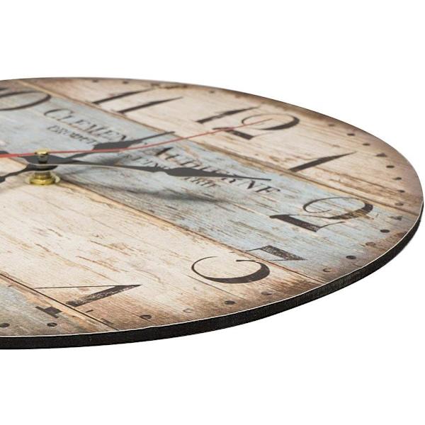 30 cm Vintage Rustik Væg Ur, Stille Træskive Timer Ur f
