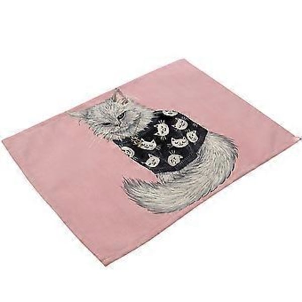 Sarjakuvakissa-kuvioinen tabletti, pestävä, lämmönkestävä, lautanen, kulho, kuppimatto #1