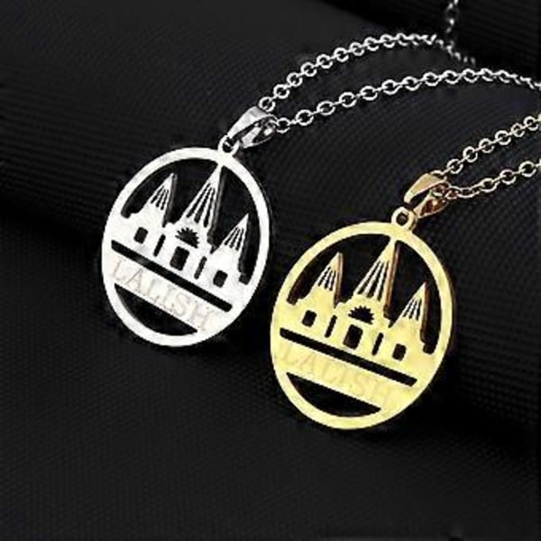 Vintage Etninen Yazdi Lalish Temppeli Riipus Kaulakoru Unisex Solisluuketju Korut Charm Kaulaketju Koriste Juhliin Gold