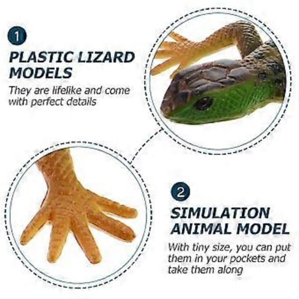 Reptichip Färgglada Reptilödlor Ödla Actionfigur Reptilleksaker Falsk Ödla Konstgjord Reptilödla Leksaksödla