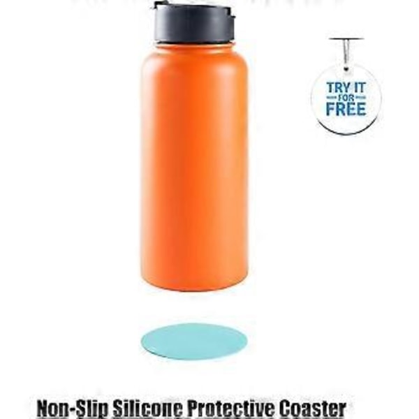 BPA-frie erstatningsstrå, sett med seks, kompatible med Hydro Flask Wide Mouth-flasker fra 18 oz til 64 oz, inkluderer rengjøringsbørster, slitesterke