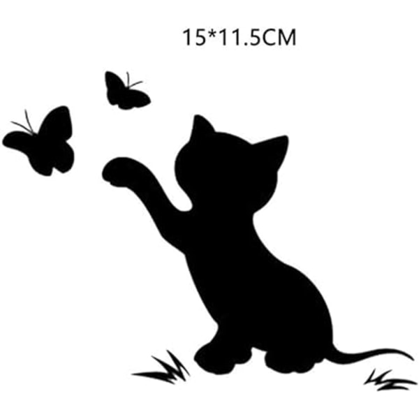 4 stk. morsomme bilklistremerker for katt