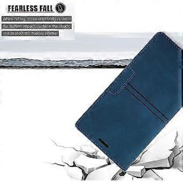 Fodral för iPhone 11 Pro med korthållare, blått PU-läder, plånboksfodral för Apple iPhone 5,8 tum B