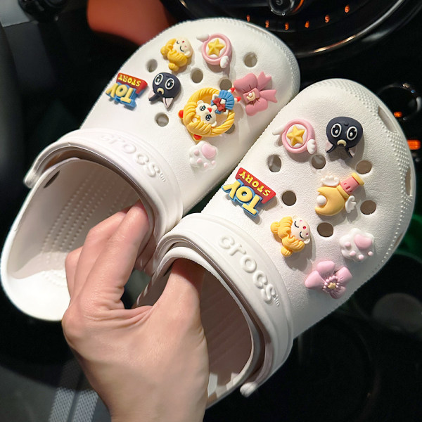 14 kpl lelu kaunis tyttö kenkä tarvikkeet Croc Charms Tee